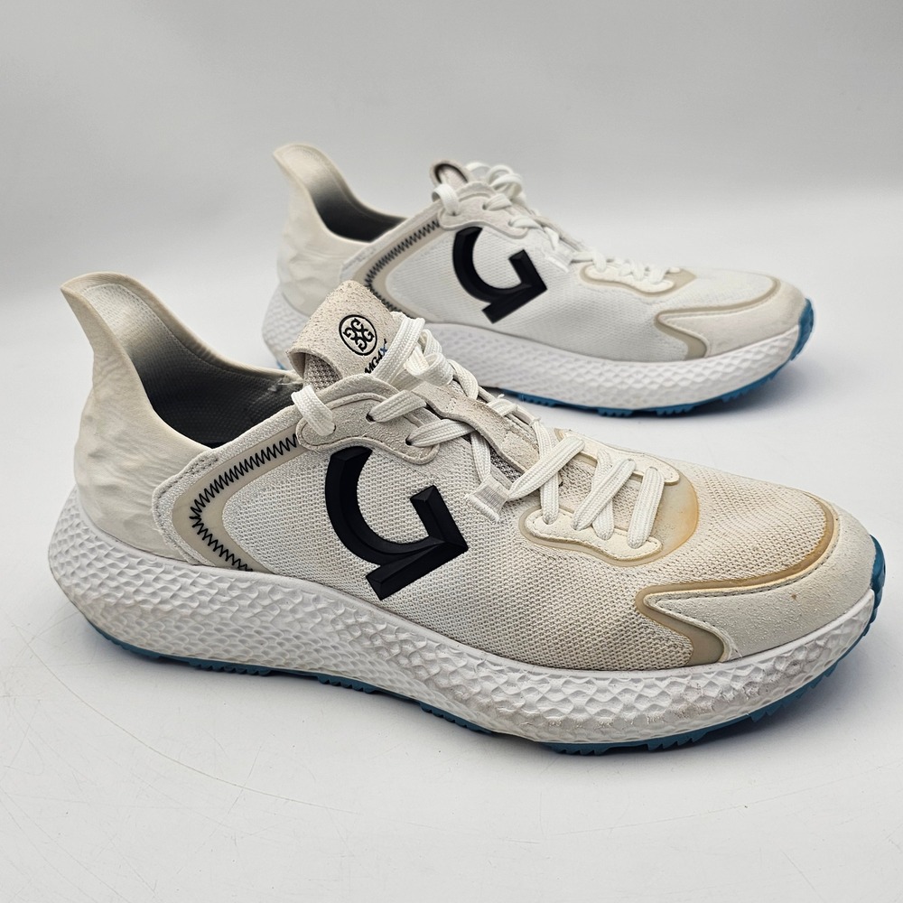 G/FORE MG4+ Golf Shoes Mens 10.5 Snow White Knit Sneakers G4MF21EF40 - Picture 5 of 13